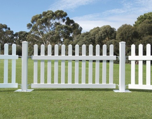 White picket fence panels - white,