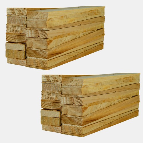 Wooden shim wedges fence - wooden, panel