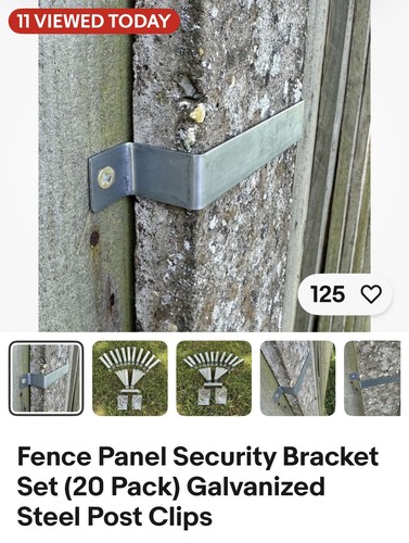 Fence panel security bracket - panel,