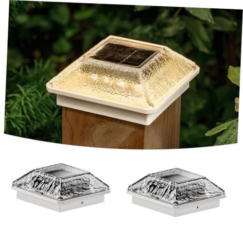 Glass solar post cap lights - solar,