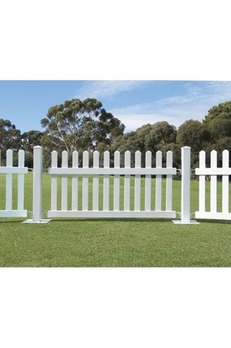 Pvc lawn picket fence panel - 2m,
