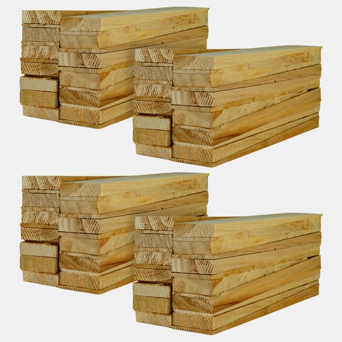 Wooden shim wedges fence - wedges, panel